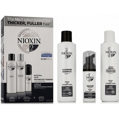 Nioxin System 2 pro ženy šampon 150 ml + kondicionér 150 ml + vlasová péče 40 ml dárková sada – Zbozi.Blesk.cz