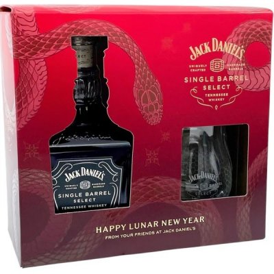 Jack Daniel’s Single Barrel Lunar New Year 2025 47% 0,75 l (dárkové balení 1 sklenice) – Hledejceny.cz