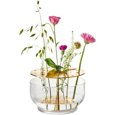 Váza IKEBANA 24 cm, zlatá, sklo, Fritz Hansen – Zboží Mobilmania