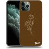 Pouzdro a kryt na mobilní telefon Apple Pouzdro Picasee silikonové Apple iPhone 11 Pro - Brown flowers čiré