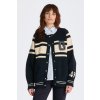 Dámský svetr a pulovr Gant SVETR KNITTED GANT VARSITY JACKET modrá