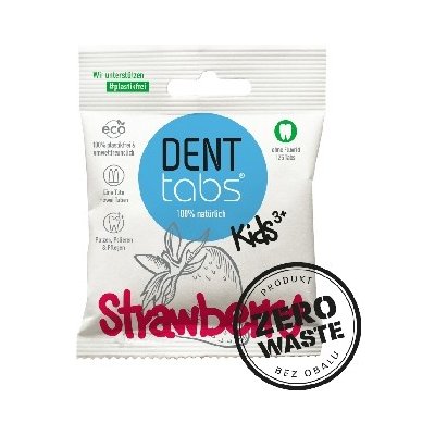 Denttabs přírodní dětská v tabletách bez fluoridu jahoda Zero waste balení 10 000 ks – Hledejceny.cz