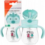 Akuku kouzelná láhev s brčkem a závažím mintová 250 ml – Zboží Dáma