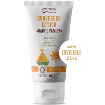 WoodenSpoon opalovací tělové mléko v tubě Baby & Family SPF30 150 ml