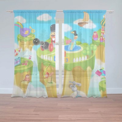 Záclony Dětský motiv 2: 2 ks - 150x250 cm - Sablio – Hledejceny.cz