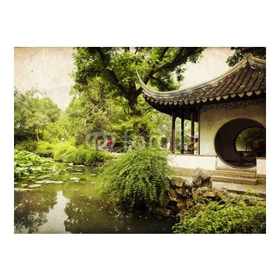 WEBLUX 58296119 Fototapeta vliesová Chinese traditional garden Čínská tradiční zahrada rozměry 270 x 200 cm – Zboží Mobilmania