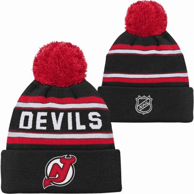 Outerstuff Dětská zimní čepice New Jersey Devils Wordmark Cuffed Pom – Zboží Mobilmania