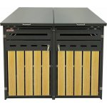 Scorpion elektro s.r.o Přístřešek na 2 popelnice D02GW2 antracit/hnědý – Hledejceny.cz