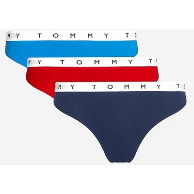 Tommy Hilfiger Underwear Sada tří dámských tang v červené a modré – Zboží Mobilmania