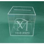 Paris Dekorace Svatební box na přání bílý, černá bublina – Zboží Dáma