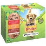 Friskies Adult hovězí kuře jehněčí ve šťávě 12 x 100 g – Sleviste.cz
