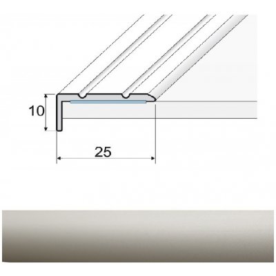 SH Profil Effector Schodová hrana Inox A31S 1,2 m – Sleviste.cz