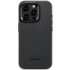 Pouzdro a kryt na mobilní telefon Apple Pitaka MagEZ Pro 4 600D case, černé/grey twill - iPhone 15 Pro KI1501PPA