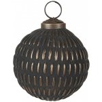 Clayre & Eef Zlatočerná skleněná vánoční ozdoba Aurora Noir 8*8 cm – Hledejceny.cz