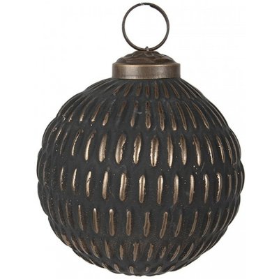 Clayre & Eef Zlatočerná skleněná vánoční ozdoba Aurora Noir 8*8 cm – Hledejceny.cz