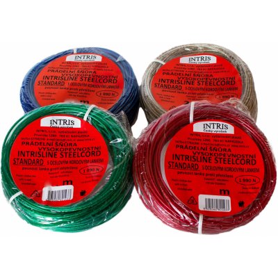 Intris Standard Šňůra na prádlo s ocelovým lankem PVC potah 30 m – Zboží Dáma