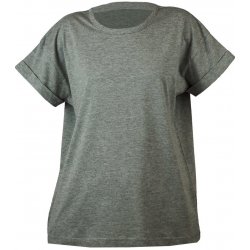 Mantis Volné dámské tričko s krátkým rukávem Šedý melír