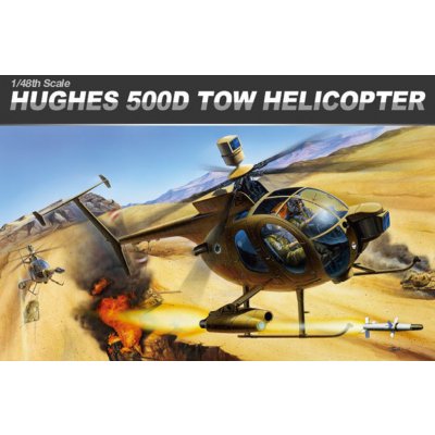 Academy Model Kit vrtulník 12250 HUGHES 500D TOW HELICOPTER 1:48