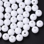 Akrylové korálky - bílé - ∅ 8 mm - 10 ks – Hledejceny.cz