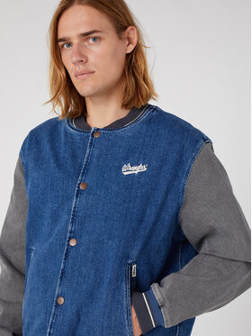 Wrangler bunda bomber Baseball W48272Z90 112331618 modrá