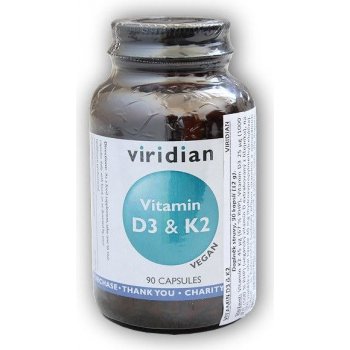 Viridian Vitamin D3 and K2 90 kapslí