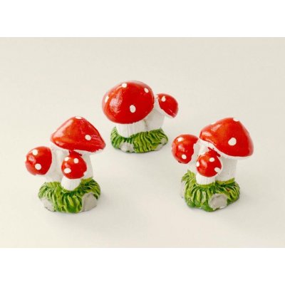 Dekorační mini figurka - Muchomůrky – Zboží Dáma