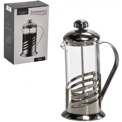 French press s pístem 350 ml z borosilikátového skla a nerezu – Sleviste.cz