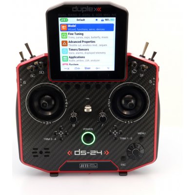 Jeti DS-24II Carbon line Rubínová lakovaná vysílač Duplex – Sleviste.cz