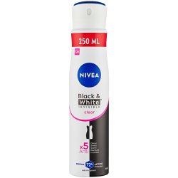 Nivea Black & White Invisible Clear deospray 250 ml