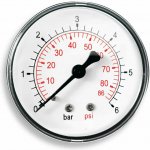 STENO Tlakoměr 50 0-6 bar 1/4" zadní M6Z – Sleviste.cz