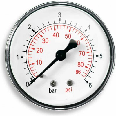 STENO Tlakoměr 50 0-6 bar 1/4" zadní M6Z – Sleviste.cz