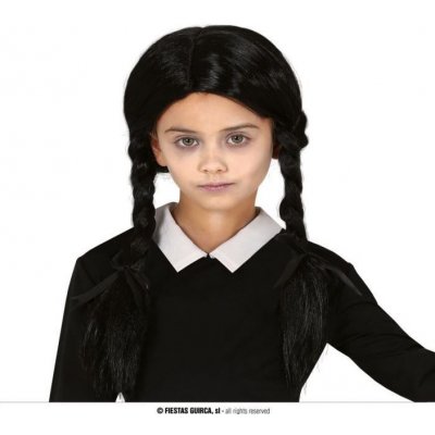 Paruka černá s copánky Wednesday – Sleviste.cz