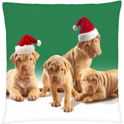 Mybesthome s motivem vánočních psích kamarádů 40 x 40 cm – Zboží Mobilmania