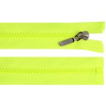Zip kostěný dělitelný No 5 délka 90 cm - bundový s ozdobným jezdcem barva 229 žlutá - neon – Hledejceny.cz