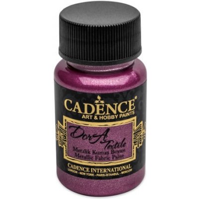 Cadence metalická barva na textil 50 ml cyklaménová – Zboží Dáma