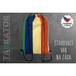 Taškátor svislé pruhy zelená, modrá, žlutá, oranžová – Hledejceny.cz