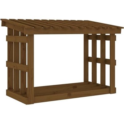 Shumee Dřevník masivní borovice 108 x 64,5 x 77 cm medově hnědý – HobbyKompas.cz Shumee Dřevník masivní borovice 108 x 64,5 x 77 cm medově hnědý – HobbyKompas.cz