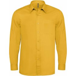 Kariban pánská košile s dlouhým rukávem Jofrey žlutá