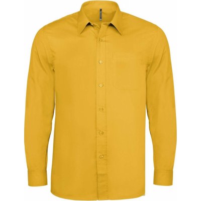 Kariban pánská košile s dlouhým rukávem Jofrey žlutá – Zboží Mobilmania