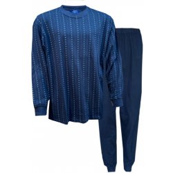 N-feel HFO 01 pánské bavlněné pyžamo s dlouhým rukávem tm.modré