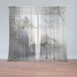 Sablio Záclony Bílý kůň: 2ks 150x250cm – Hledejceny.cz
