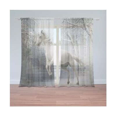 Sablio Záclony Bílý kůň: 2ks 150x250cm – Hledejceny.cz
