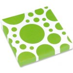 Solid papírové ubrousky Color Dots zelené 20ks 33x33cm – Sleviste.cz