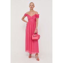 Luisa Spagnoli hedvábné šaty růžová