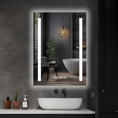 IREDA Koupelnové zrcadlo s LED osvětlením 80 x 60 cm 92025 – Zboží Dáma IREDA Koupelnové zrcadlo s LED osvětlením 80 x 60 cm 92025 – Zboží Dáma