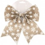 Anděl Jutová mašle s vločkami - 24 cm - 2752 – Zboží Mobilmania