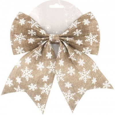 Anděl Jutová mašle s vločkami - 24 cm - 2752 – Zboží Mobilmania