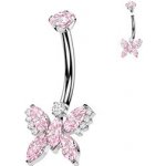 Šperky4U piercing do pupíku TITAN růžová TIT1385-P – Zboží Dáma