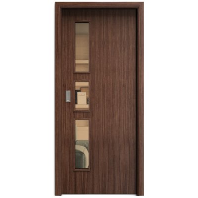 Sapeli Elegant Komfort M33 posuvné ořech americký 100 x 197 cm Planibel bronz – Hledejceny.cz