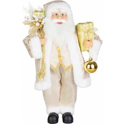 Dekorace MagicHome Vánoce, santa, s dárkem, textil, 16x26x41 cm – Hledejceny.cz